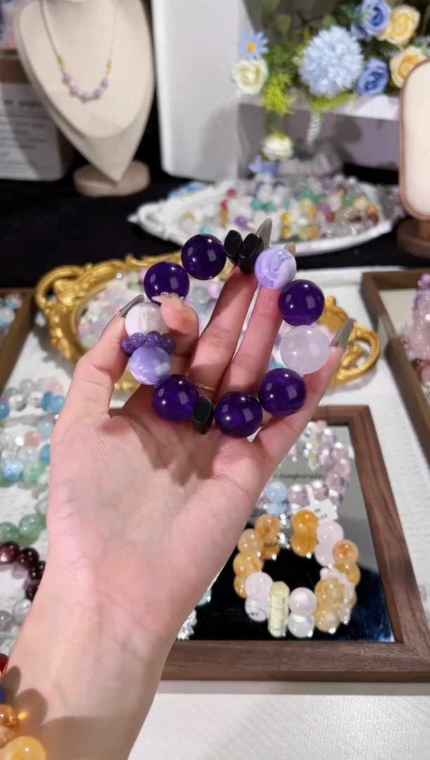 未镶嵌手链紫晶拍2天然水晶 多样性发货发其一 颜色微差