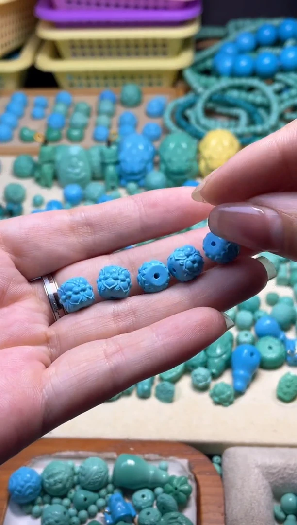 卡10蓝色莲花单珠单个