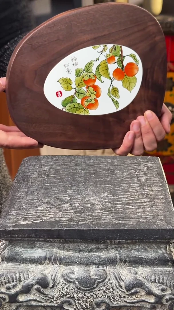 【闪购商品】摆件北美黑胡桃釉下彩