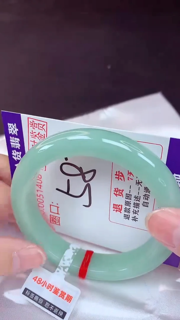 未镶嵌手镯翡翠58（48小时鉴赏期 ）
