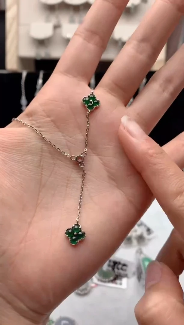 【闪购商品】翡翠项链银S925镶嵌1号