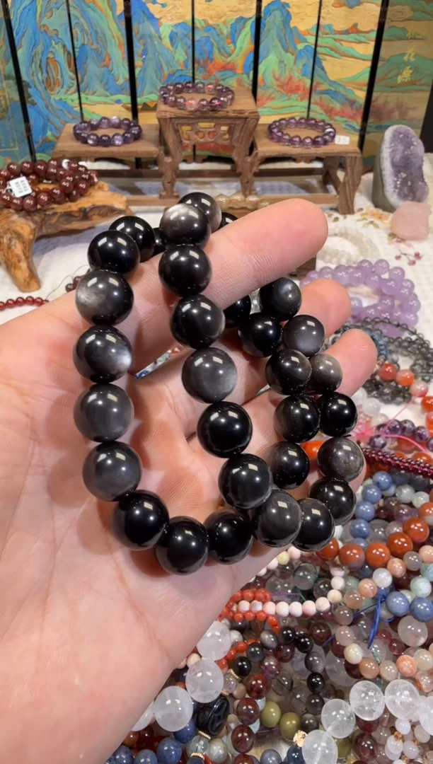 水晶手串未镶嵌SJ-81银耀石多样性发其一