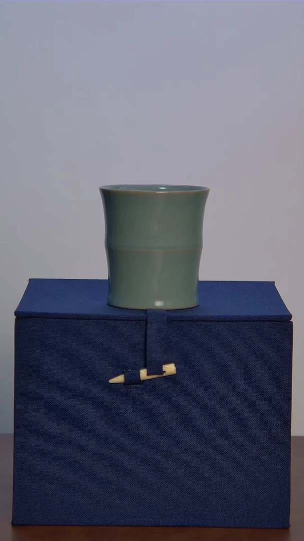 清凉寺原矿釉竹节杯