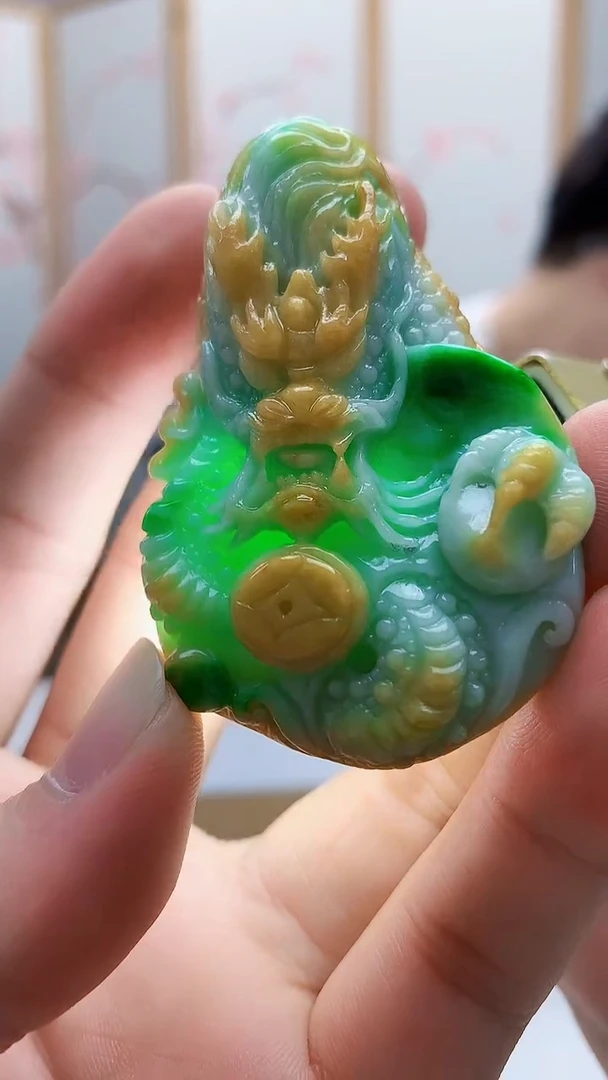 未镶嵌定制翡翠雨***…4688bb-毛货挂件