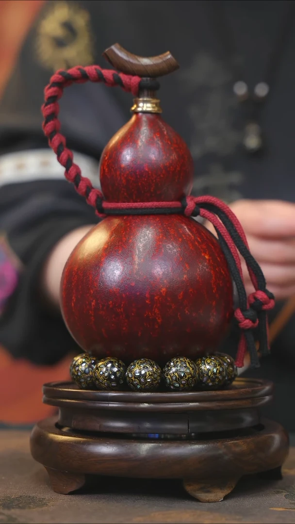 【闪购商品】YD145大漆酒葫芦不包手串及旋转底座