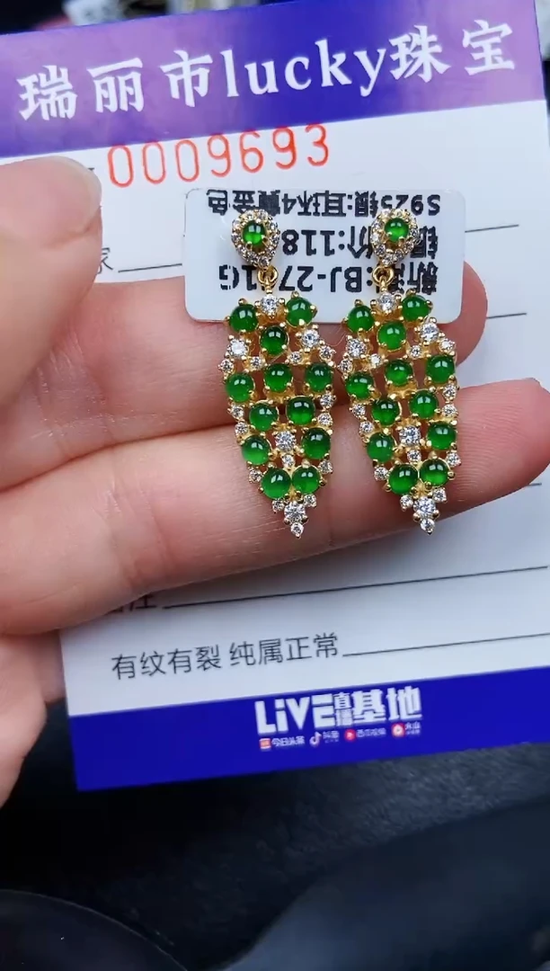 翡翠银S925镶嵌颈饰9693