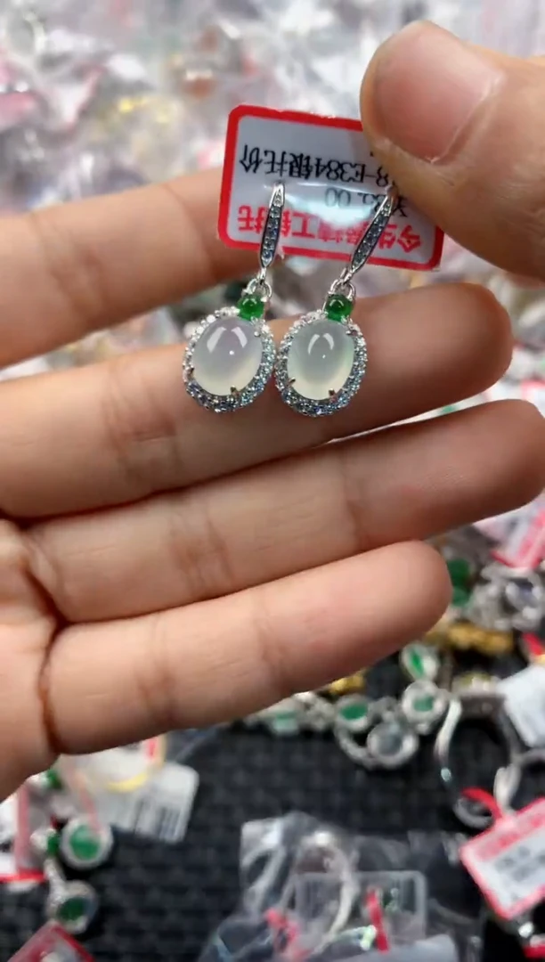 银S925镶嵌戒指翡翠2222---6