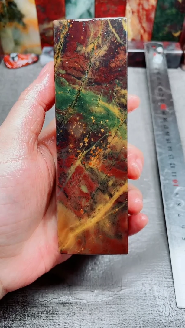 玉桂林鸡血玉素章--38