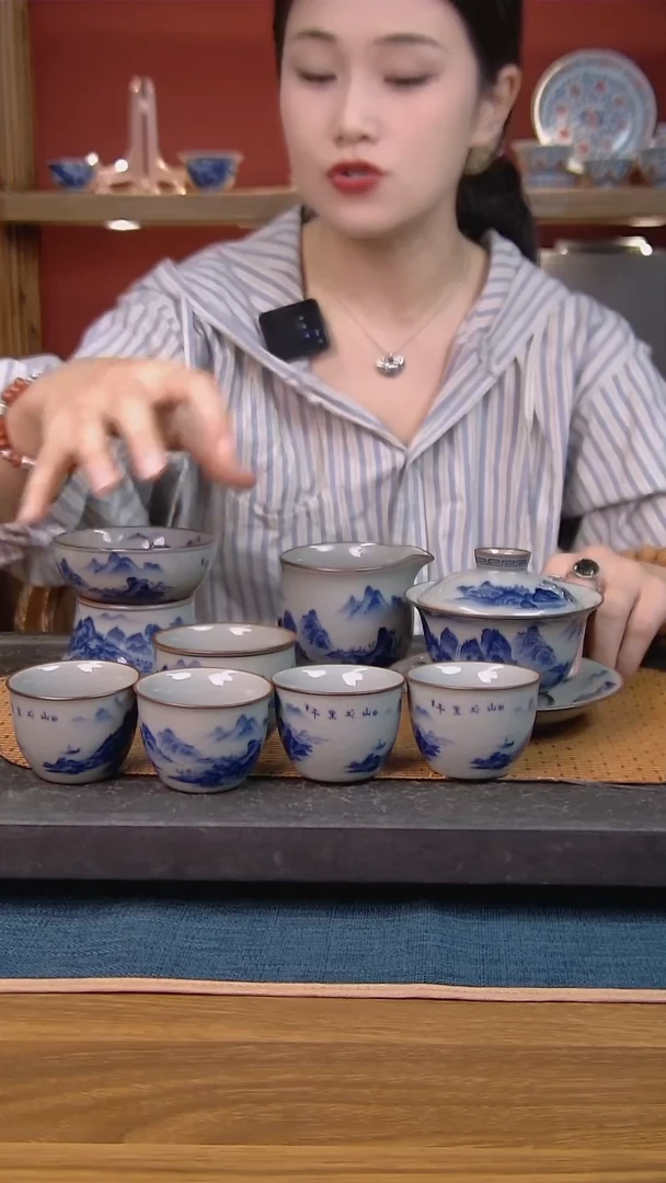 简装家用款8件套 老陶泥开片纹陶瓷茶具