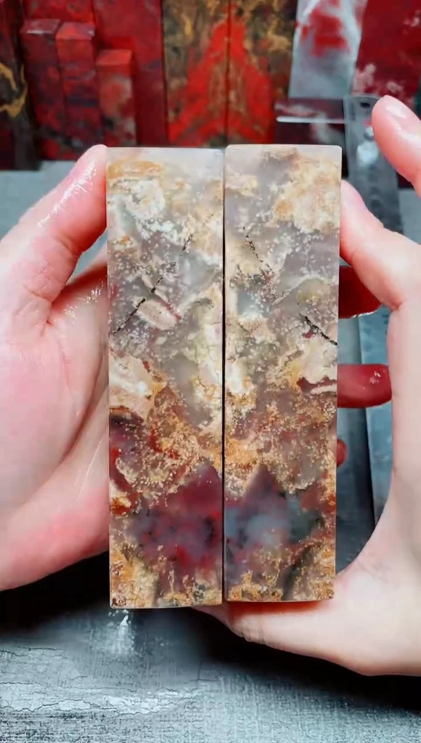 玉桂林鸡血玉素章3.0左右对章18