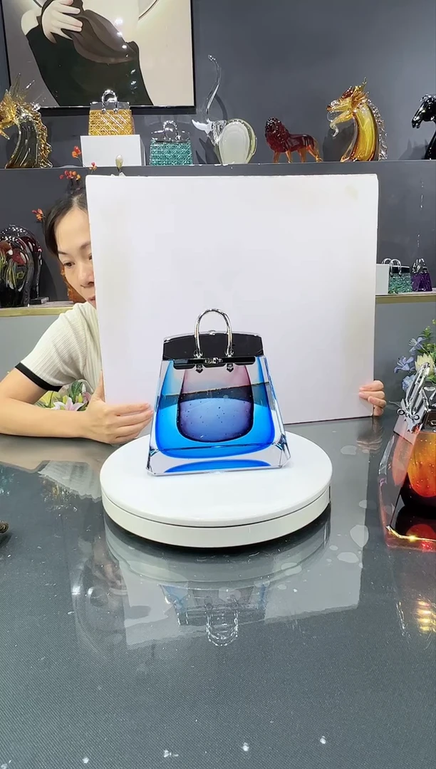 琉璃水晶琉璃摆件1个  孤品