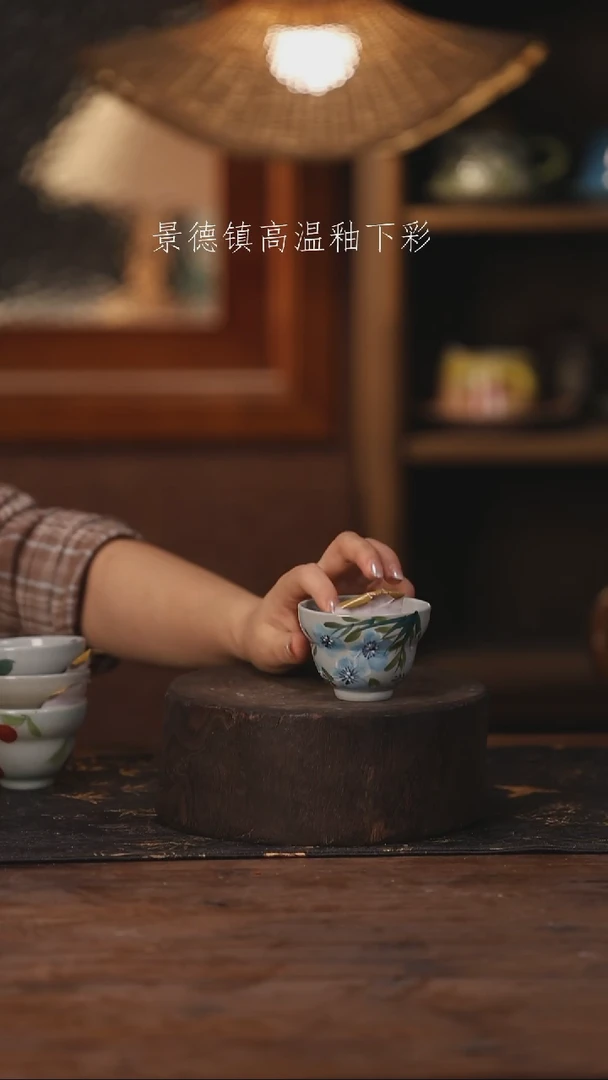 陶瓷景德镇高温釉下手绘陶瓷218