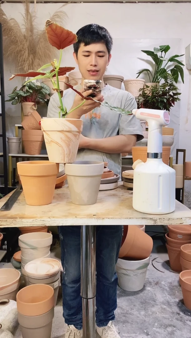 13*13陶盆3色组合 3盆无托