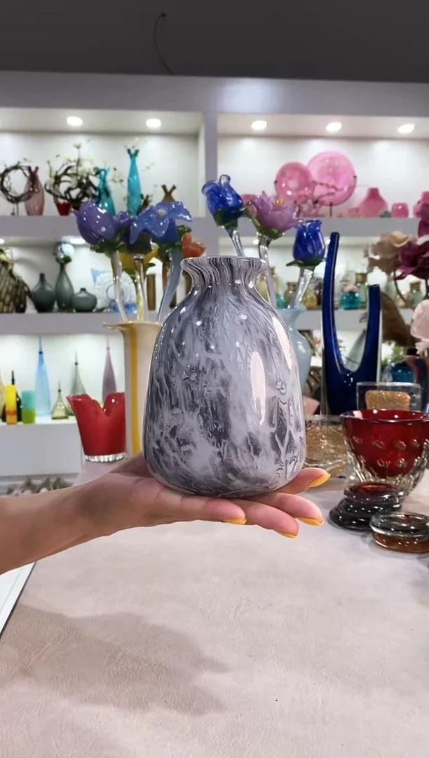 慕忆家手作琉璃花瓶微瑕
