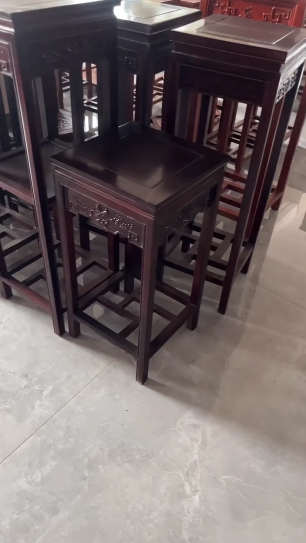 黑酸枝木类成套家具花架
