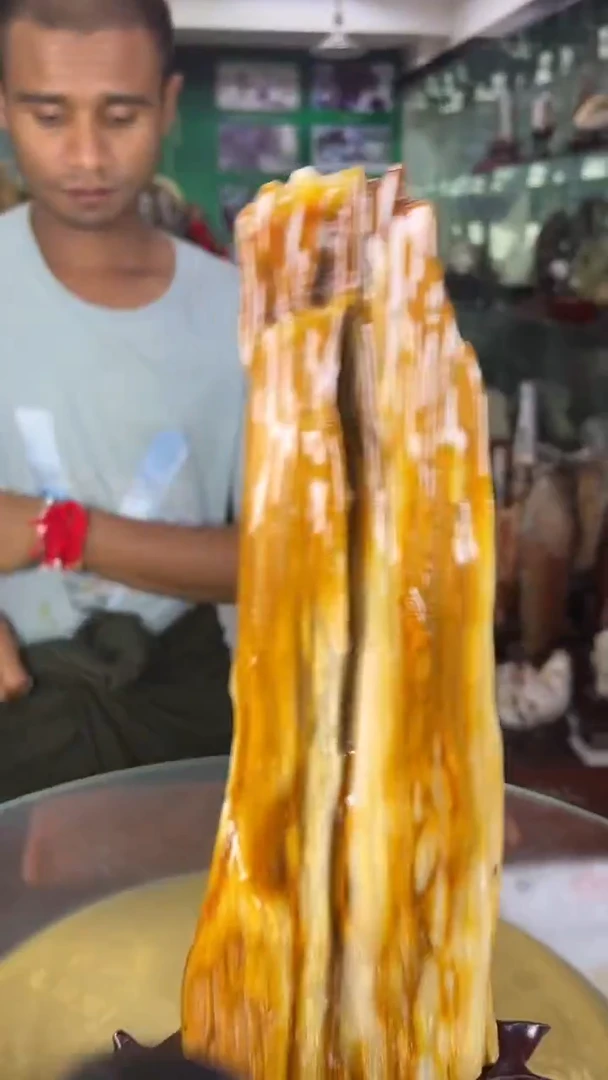 缅甸天然树化玉摆件