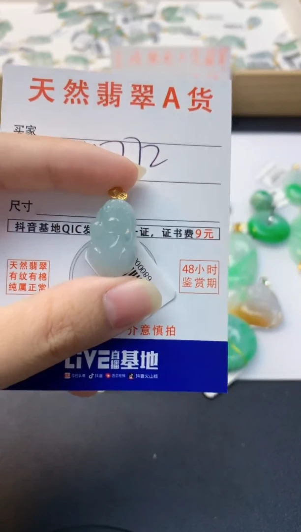 颈饰未镶嵌翡翠天然缅甸A货翡翠百元以上9元证书费自理