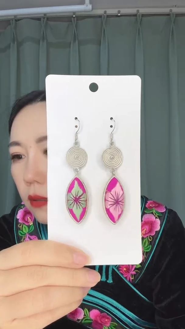 纯铜锆石合金耳环