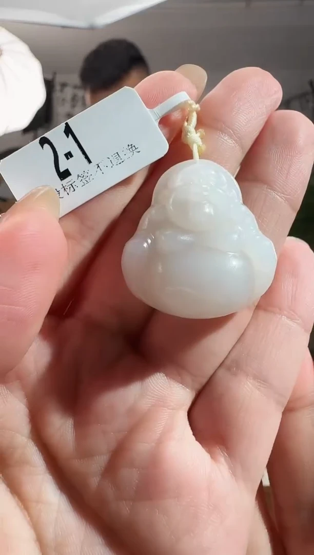 颈饰未镶嵌和田玉30白玉佛公