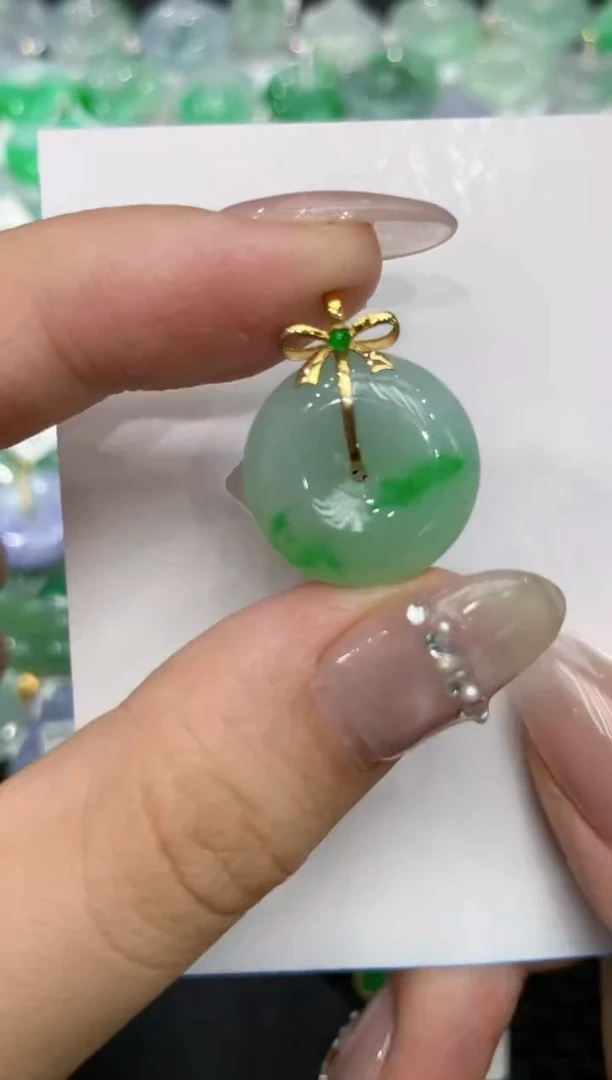 【闪购商品】翡翠颈饰18K金镶嵌222222222