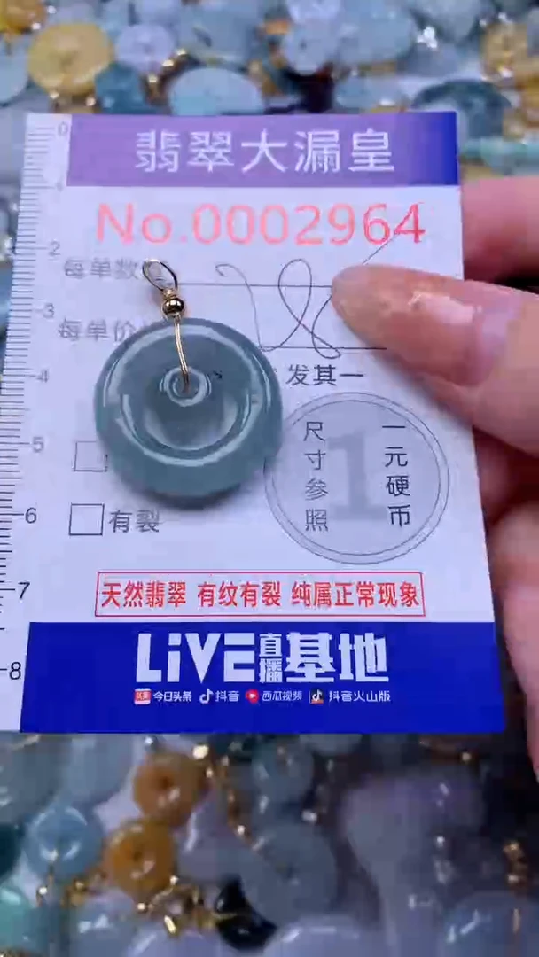 翡翠未镶嵌吊坠(不含链)2964