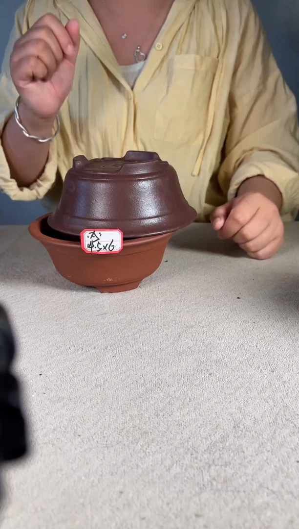 宜兴紫砂小花盆盆