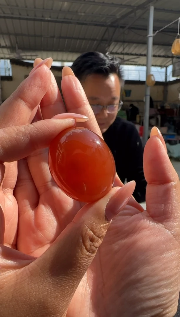 未镶嵌配饰南红玛瑙晴**暖原矿无优化戒面31号W