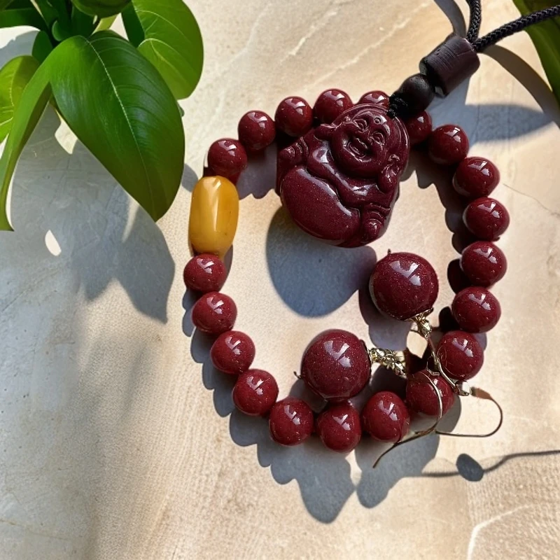 含辰砂工艺品朱砂三件套