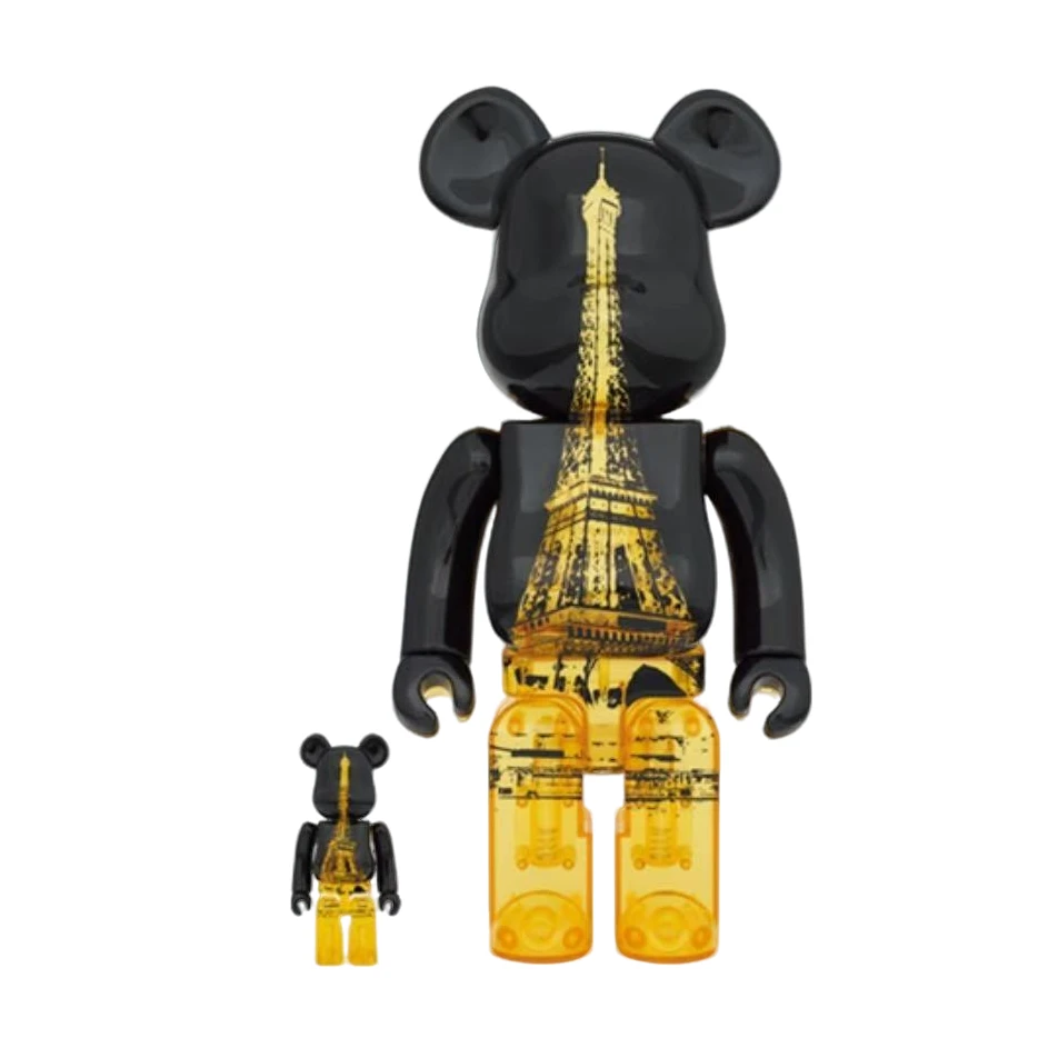 BE@RBRlCK 埃菲尔铁塔 金色长袍 400%＋100% 潮流公仔