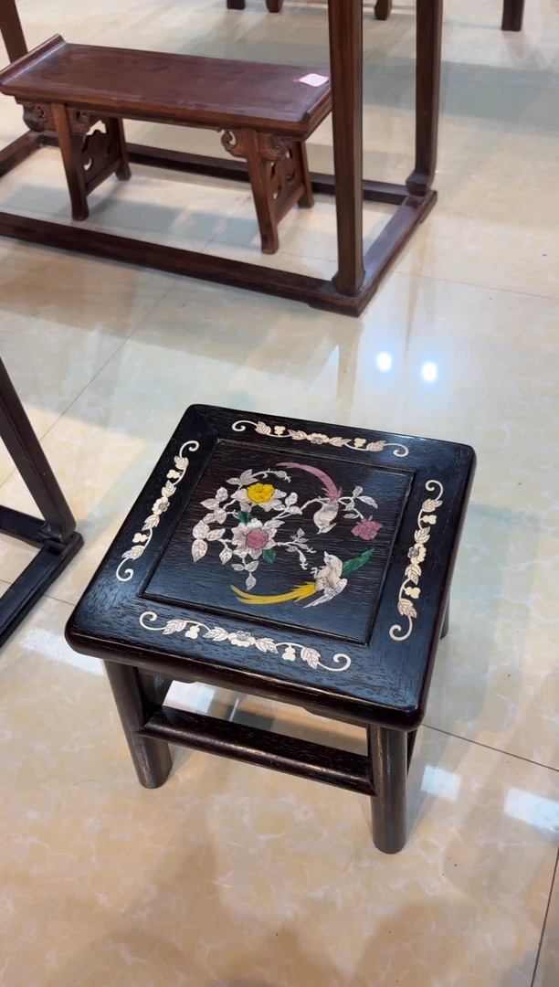 腾*小叶紫檀富贵凳一对