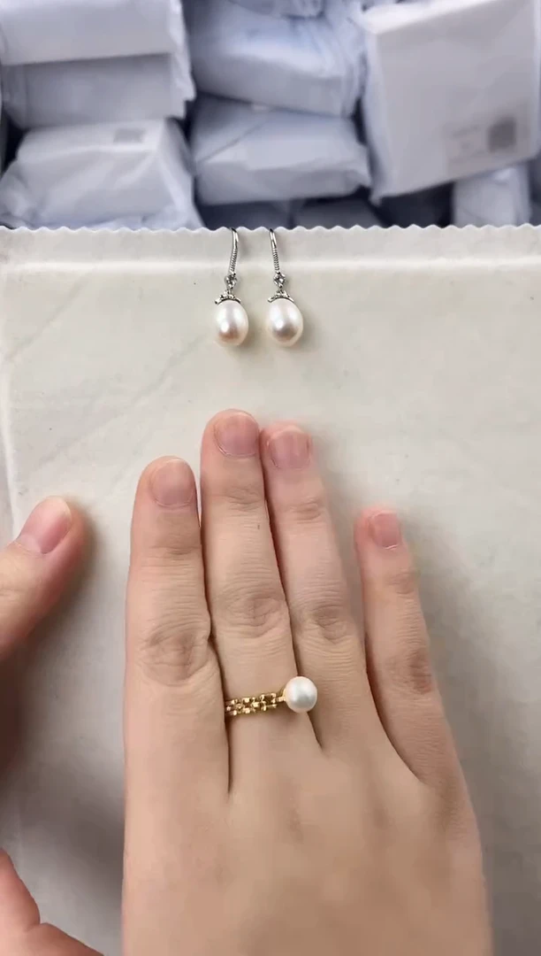 未镶嵌耳饰淡水珍珠ed1048