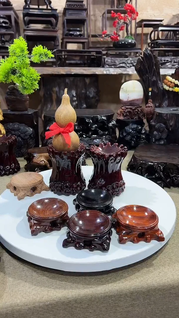 木花梨木底座4个