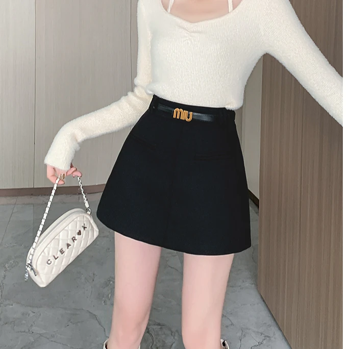 西装高腰休闲短裤女士季秋冬新款爆款时尚黑色通勤百搭气质裤裙女