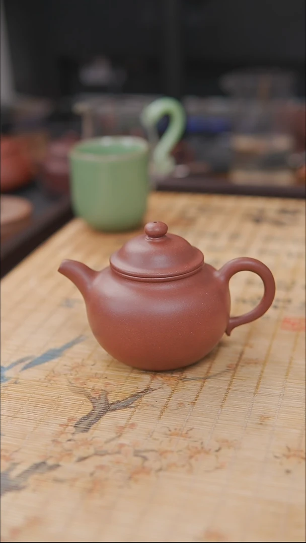 茶壶紫砂紫泥   半手工 莲子壶