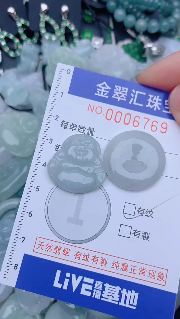 翡翠未镶嵌颈饰6769