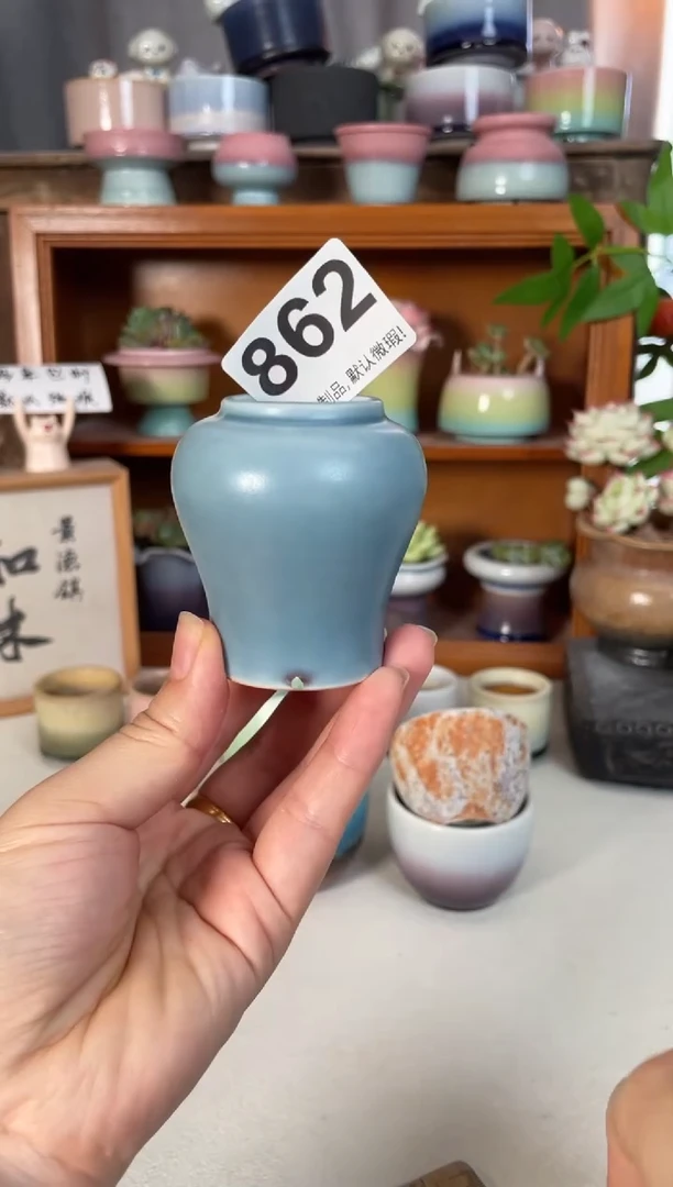 瓷片862微瑕知木小芳花盆