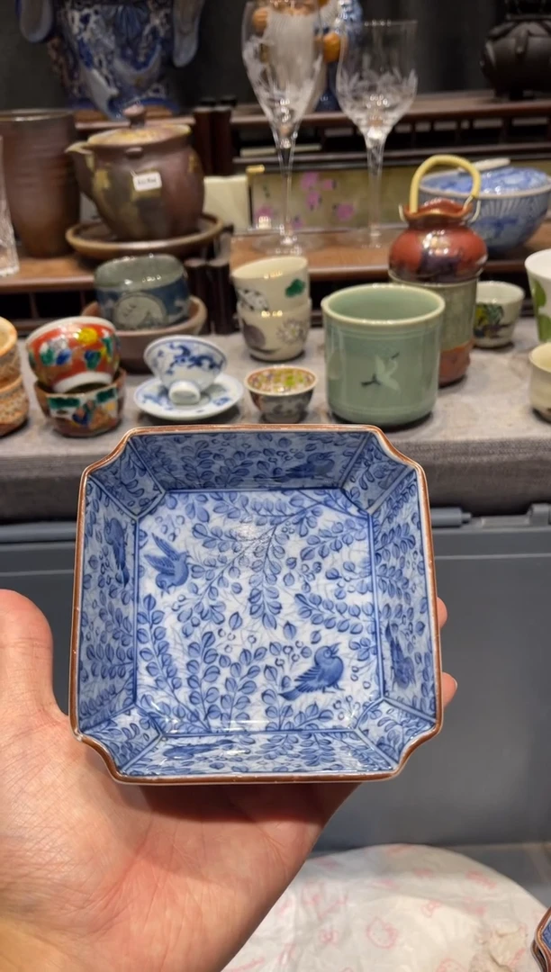 瓷片龙峰青花钵子