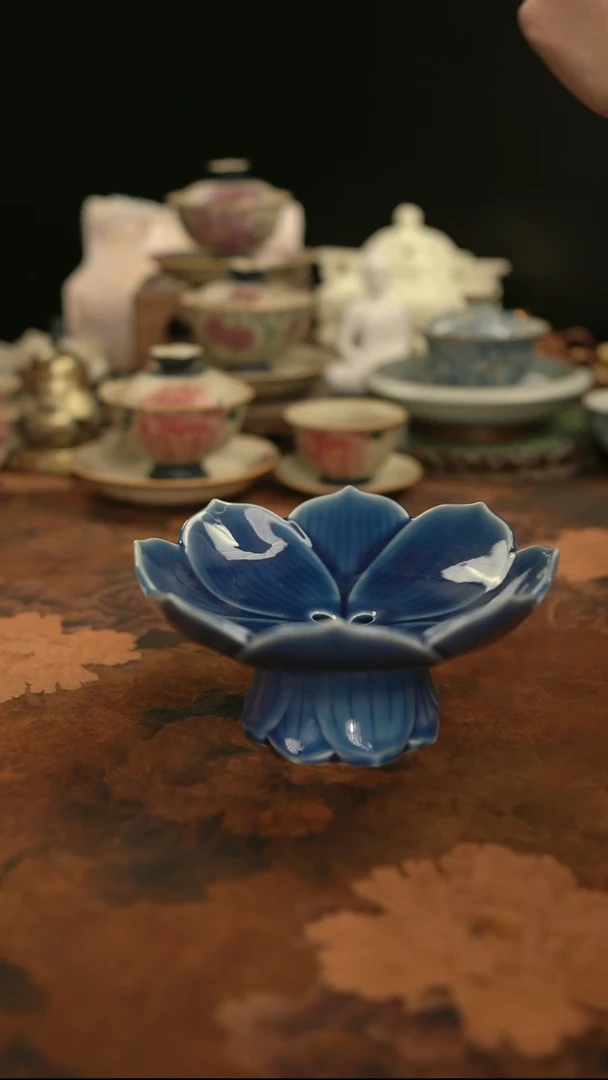 摩吉陶陶闪拍链接 莲花建水果盘