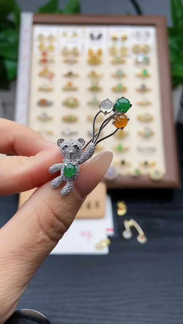 颈饰银S925镶嵌翡翠12