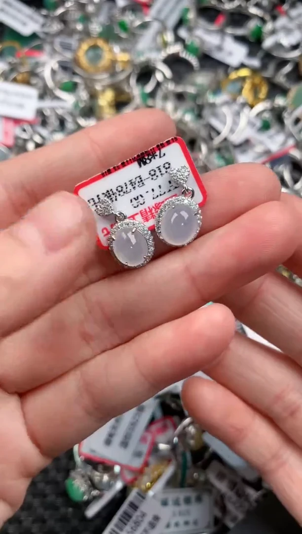 银S925镶嵌戒指翡翠555---10