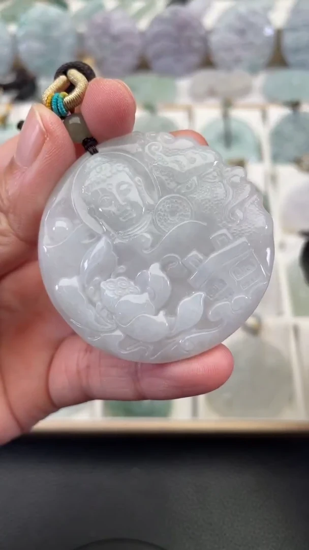 颈饰未镶嵌翡翠天然缅甸翡翠A货56