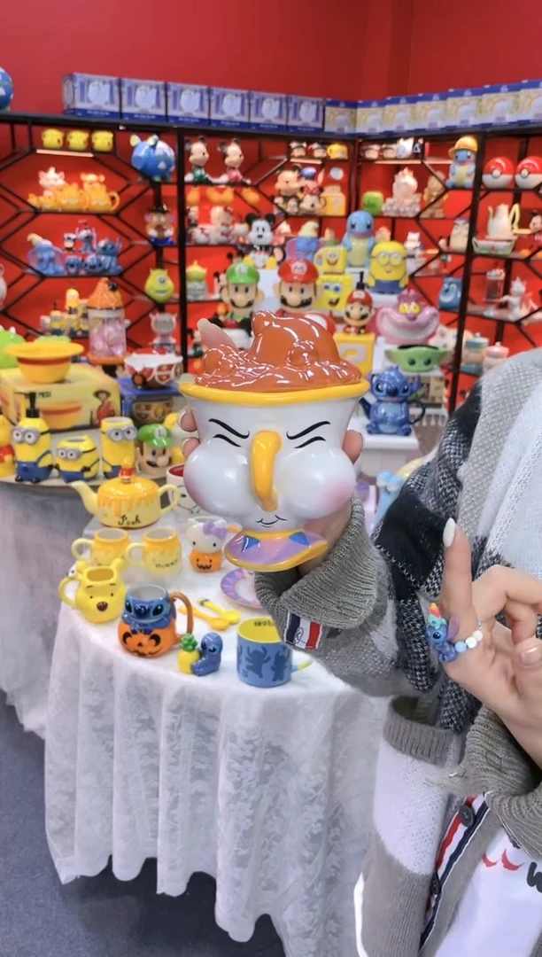 【闪购商品】1@@嘟嘟嘴阿奇陶瓷盖杯