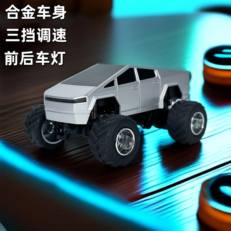 【梦翼】赛博皮卡RC大脚怪合金遥控车合金外壳手机蓝牙遥控小型汽车