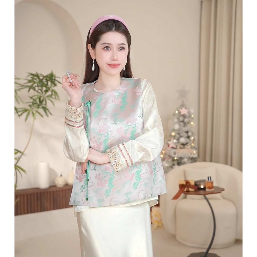 【凡凡】（幂幂款）新中式国风斜襟马夹