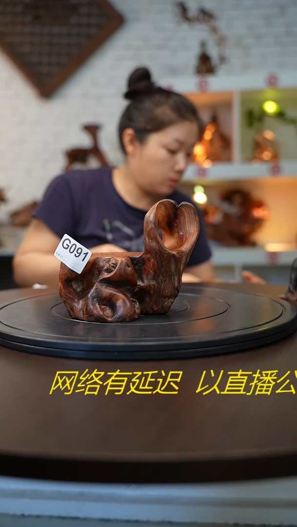 木木雕款粗**菜云南金丝红木摆台