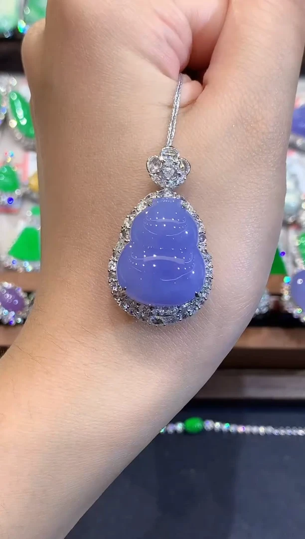 吊坠(不含链)18K金镶嵌翡翠你***?WXY多样性发其一