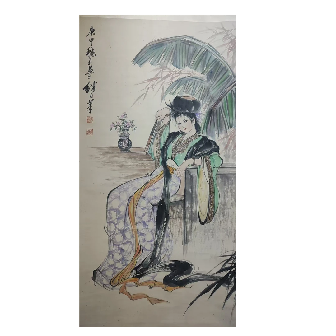 刘老款   人物立轴68*138约8.4平尺