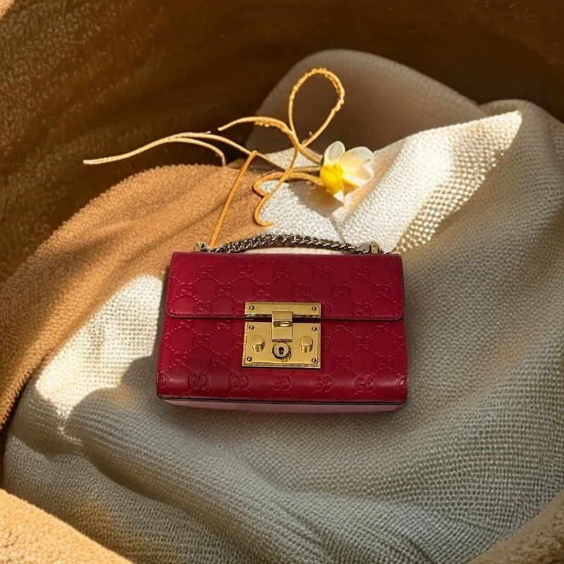 95新 GUCCI/古驰 红色padlock1195 6429