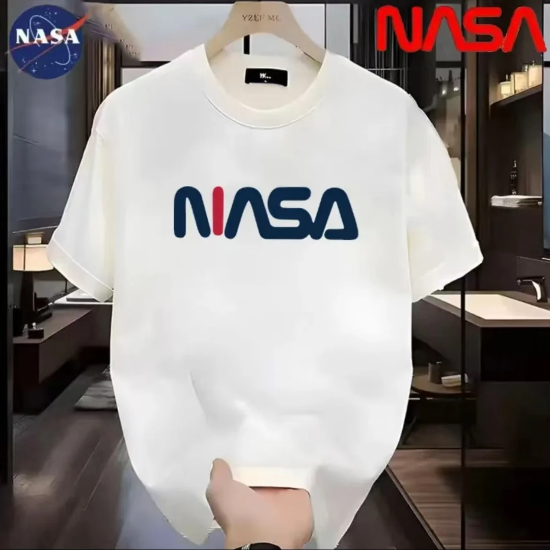 NASA联名纯棉夏季圆领短袖T恤微宽松时尚男女同款休闲百搭07