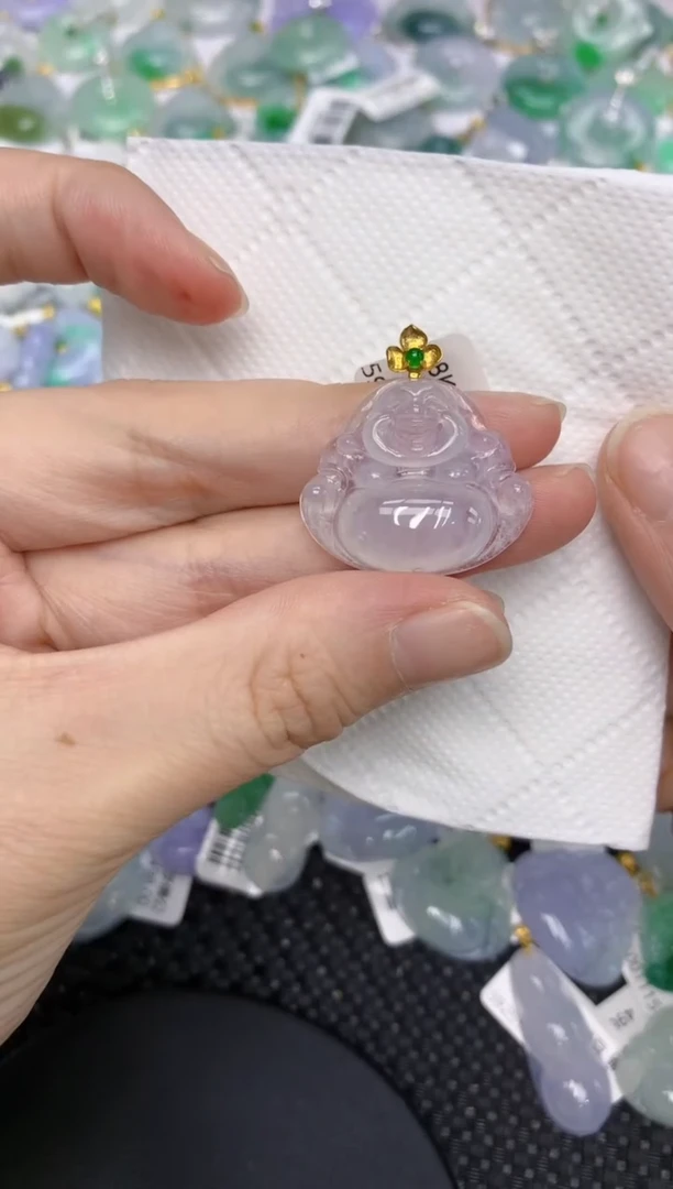 颈饰18K金镶嵌翡翠111111